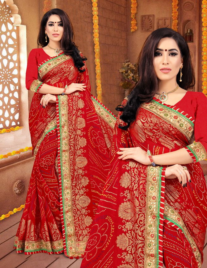 Kum Kum By Jalnidhi Georgette Bandhani Saree Exporters In India